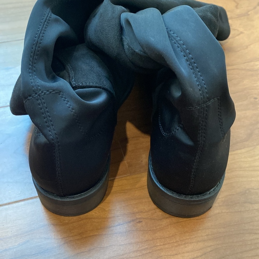 Rebel By Zigi Black Tall Winter Faux Leather Boots Sz 7.5 - Picture 3 of 8